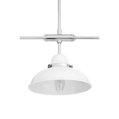 Orsina Jasper 3 Light Pendant Light | White and Chrome Ceiling Lamp