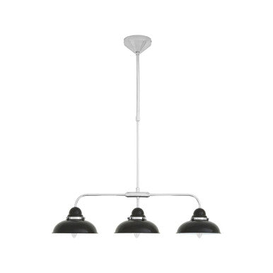 Orsina Jasper 3-Light Pendant Light – Black and Chrome Modern Ceiling