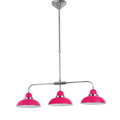 Orsina Jasper 3 Light Pendant – Hot Pink and Chrome Ceiling Light
