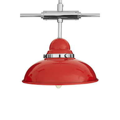 Orsina Jasper 3-Light Pendant Light – Red and Chrome Mid-Century Style