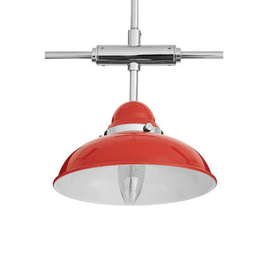 Orsina Jasper 3-Light Pendant Light – Red and Chrome Mid-Century Style