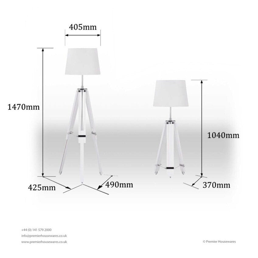 Orsina Jasper White Tripod Floor Lamp – Modern Minimalist Lighting