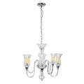 Orsina Abelia 6-Arm Chandelier – Modern Glass and Chrome Ceiling Light