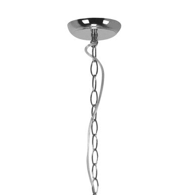 Orsina Abelia 6-Arm Chandelier – Modern Glass and Chrome Ceiling Light