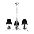 Orsina Ravan 3-Arm Black Shade Pendant Light | Modern Kitchen Lighting