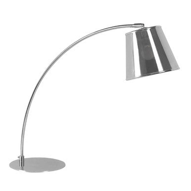 Orsina Sison Chrome Table Lamp with PVC Shade | Modern Bedside Light