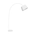 Orsina Brunswick White Metal Arched Floor Lamp with Fabric Shade