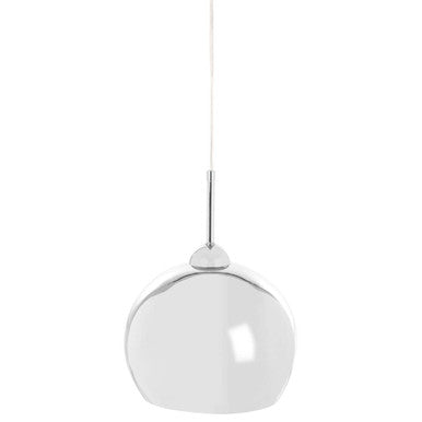 Orsina Osborn Chrome Pendant Light with White Inner Shade | Kitchen