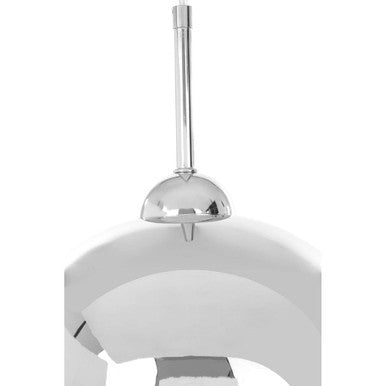 Orsina Osborn Chrome Pendant Light with White Inner Shade | Kitchen