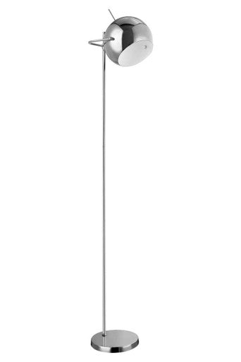 Orsina Osborn Chrome Floor Lamp with White Inner Shade – Modern Lighting
