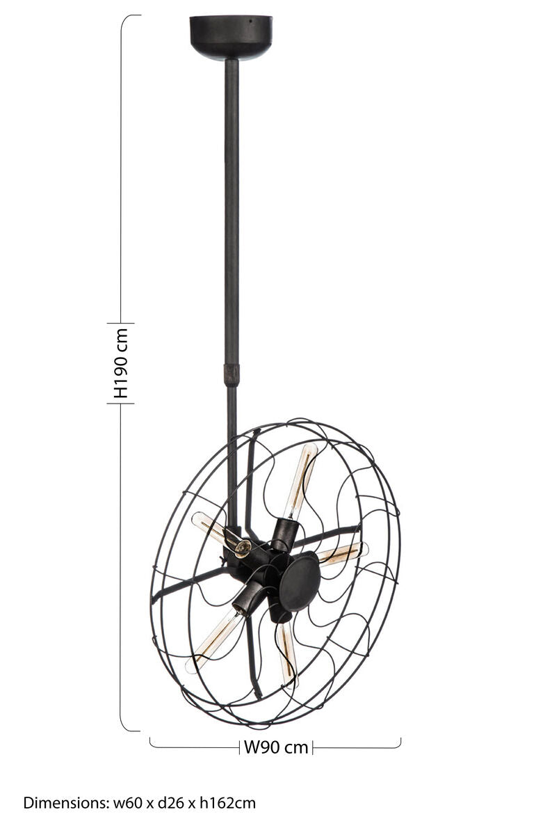 Orsina Trissoni Vintage Fan Design Ceiling Light – Sculptural Retro