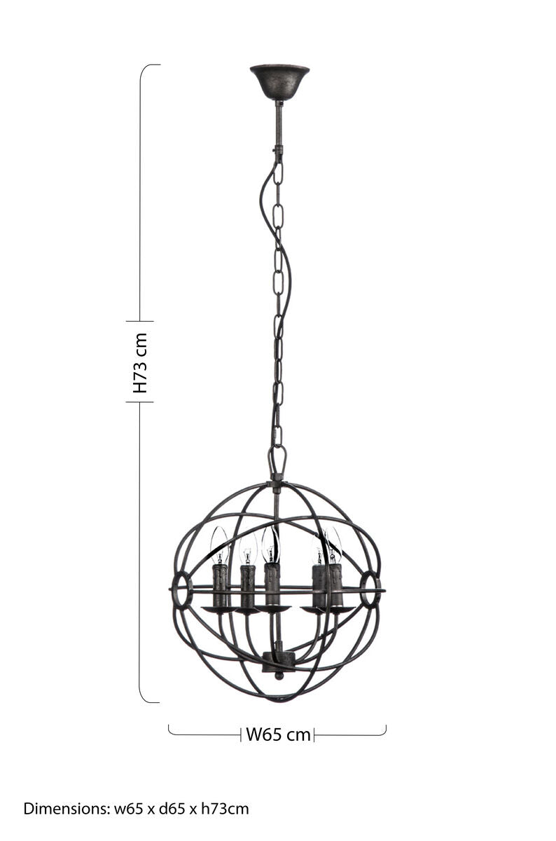 Orsina Orbital 5 Arm Small Pendant Light – Modern Compact Ceiling Light