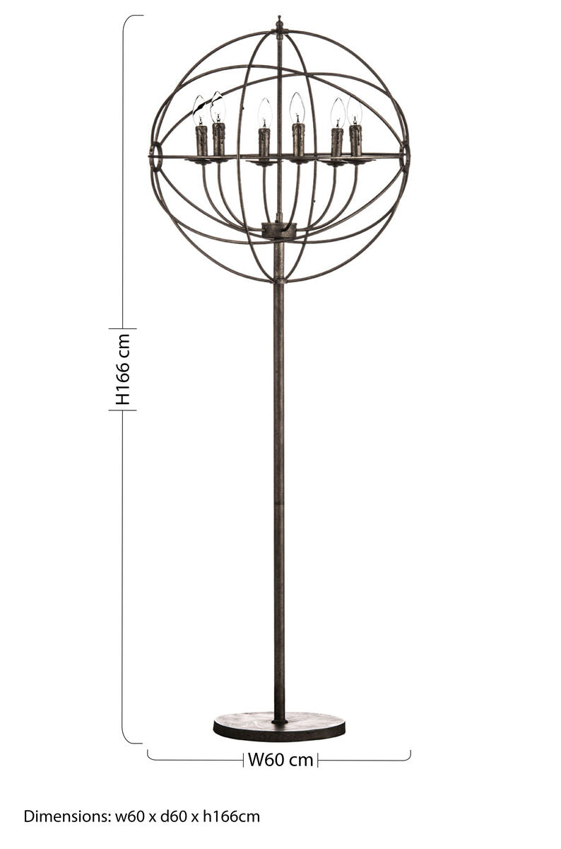 Orsina Orbital 6 Arm Floor Lamp – Modern Multi-Light Sculptural Lamp