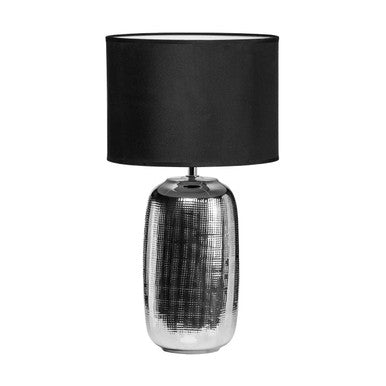 Orsina Regents Park Chrome Ceramic Table Lamp – Modern Bedside Light