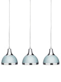 Orsina Vermont Pendant Light – Blue and Chrome Three Shutter Shade