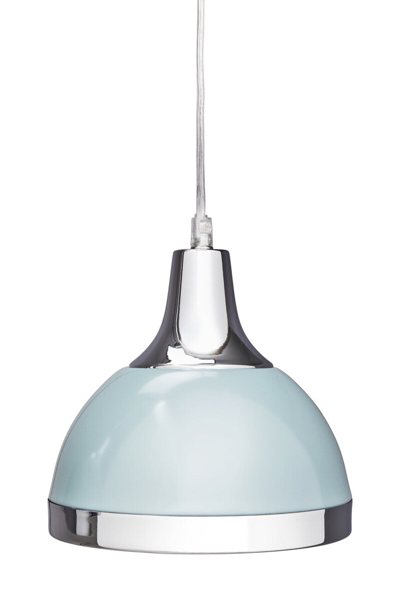 Orsina Vermont Pendant Light – Blue and Chrome Three Shutter Shade