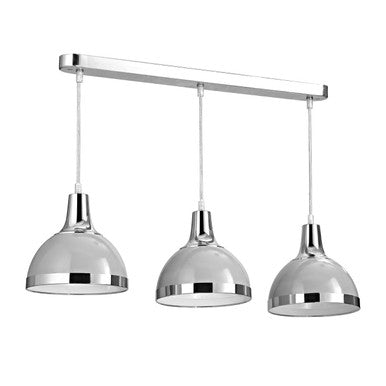 Orsina Vermont 3-Shutter Pendant Light – Grey and Chrome Finish