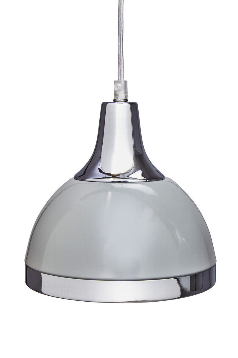 Orsina Vermont 3-Shutter Pendant Light – Grey and Chrome Finish