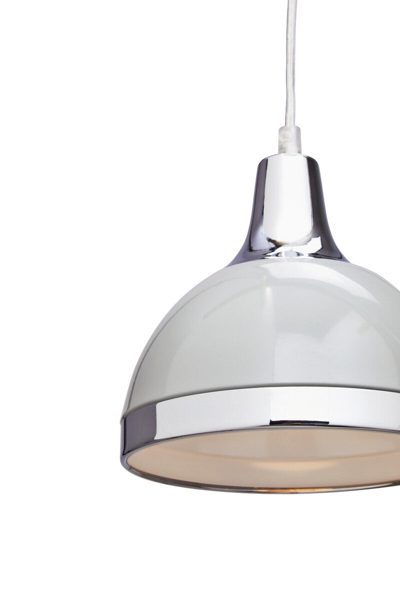 Orsina Vermont 3-Shutter Pendant Light – Grey and Chrome Finish
