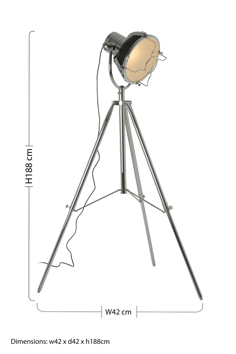 Orsina Industrial Revolution Matt Black Floor Lamp – Modern Lighting