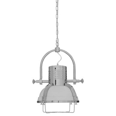 Orsina Industrial Revolution Chrome Pendant Light | Metal Ceiling Light