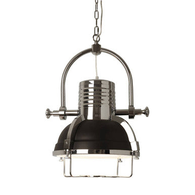 Orsina Industrial Revolution Black Metal Pendant Light for Kitchens