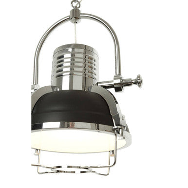 Orsina Industrial Revolution Black Metal Pendant Light for Kitchens