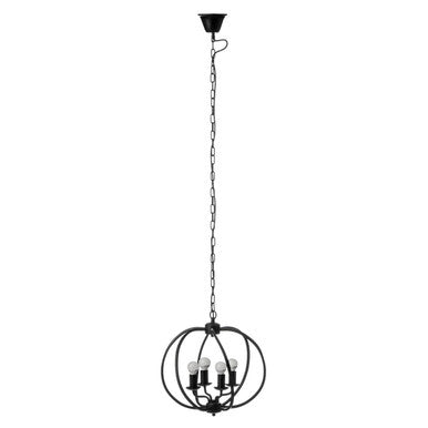Orsina Aspen Matt Black Iron Pendant Light – Industrial Ceiling Light