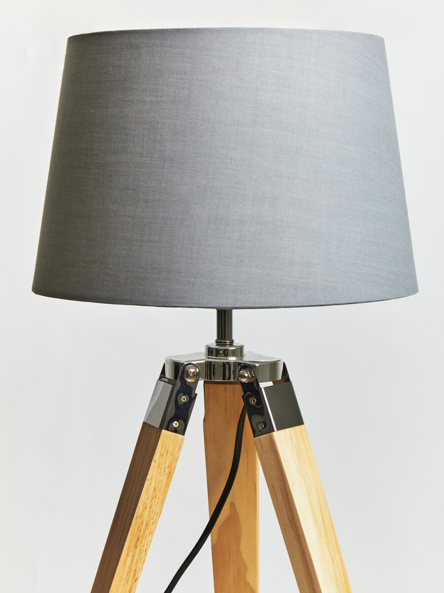 Orsina Hadson Tripod Table Lamp – Modern Light Wood Bedside Lighting