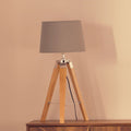 Orsina Hadson Tripod Table Lamp – Modern Light Wood Bedside Lighting