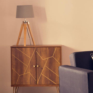 Orsina Hadson Tripod Table Lamp – Modern Light Wood Bedside Lighting