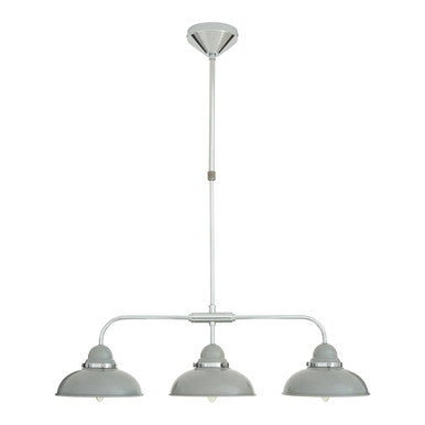 Orsina Jasper 3-Light Pendant Light | Grey & Chrome Kitchen Lighting