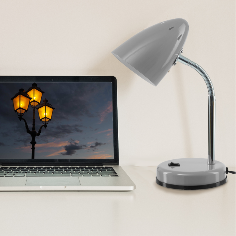 Orsina Flexi Grey Desk Lamp – Adjustable Modern Task Light for Study