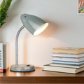 Orsina Flexi Grey Desk Lamp – Adjustable Modern Task Light for Study