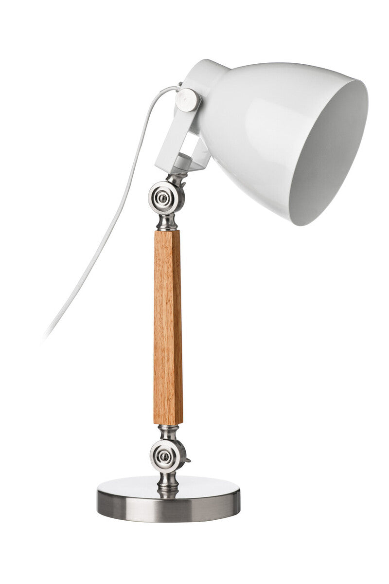 Orsina Stockholm Table Lamp – Scandinavian Wood Desk Lamp with UK Plug