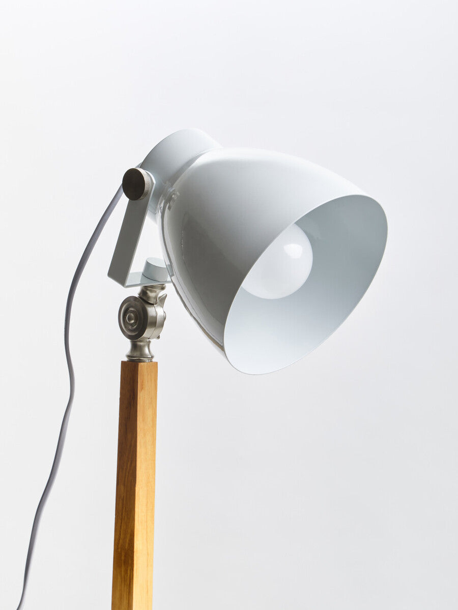 Orsina Stockholm Table Lamp – Scandinavian Wood Desk Lamp with UK Plug