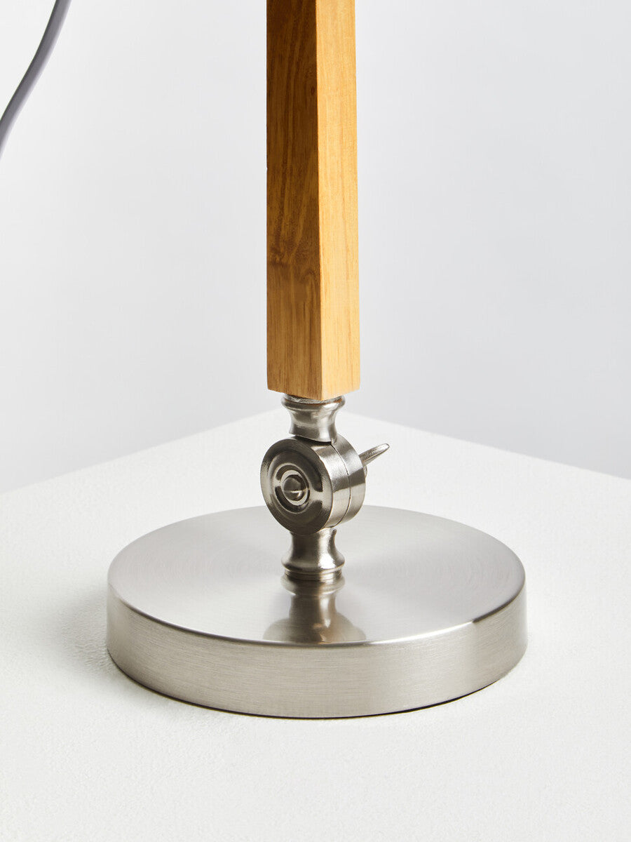 Orsina Stockholm Table Lamp – Scandinavian Wood Desk Lamp with UK Plug