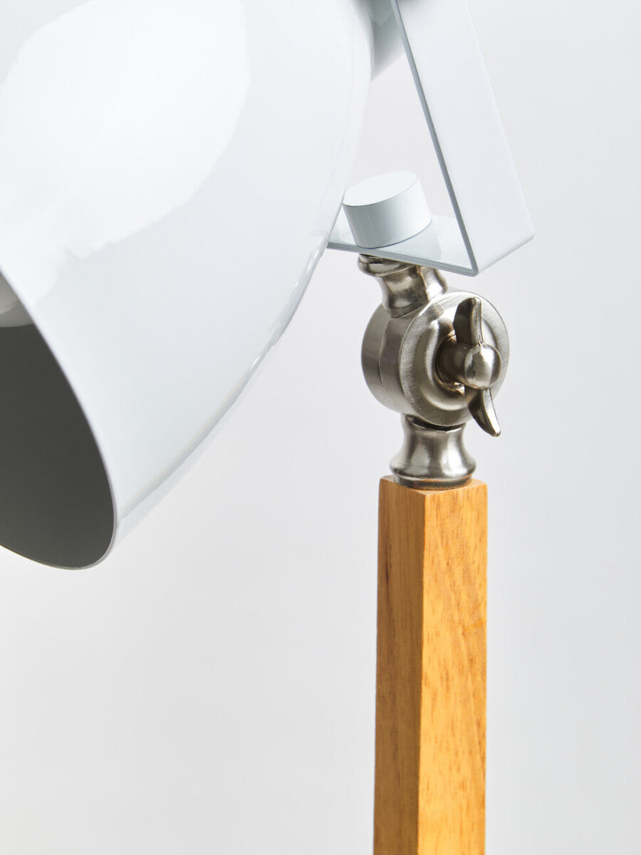 Orsina Stockholm Table Lamp – Scandinavian Wood Desk Lamp with UK Plug