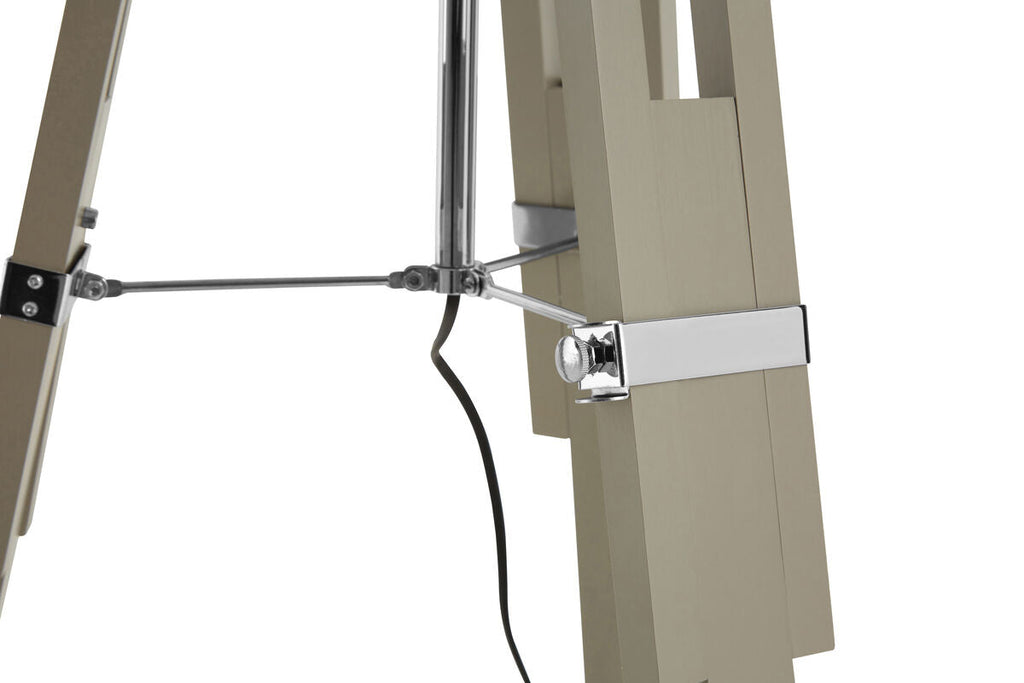 Orsina Jasper Floor Lamp – Modern Silver and Grey Standing Light