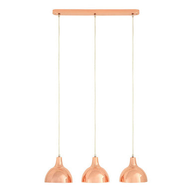 Orsina Jasper 3-Light Kitchen Island Pendant - Copper Finish