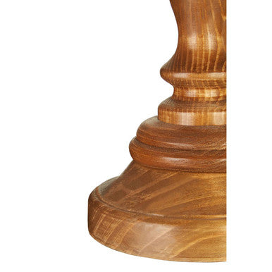 Orsina Emely Candle Table Lamp – Modern Wooden Round Base Accent