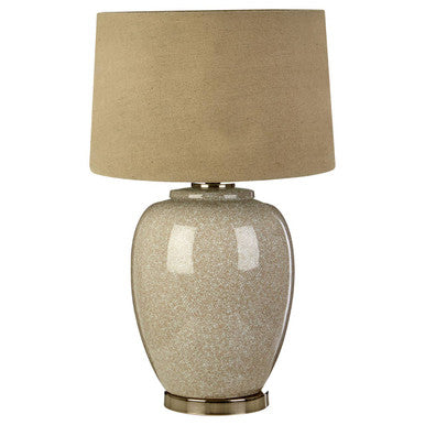 Orsina Anora Ceramic Table Lamp with Linen Shade – Modern Bedroom Light