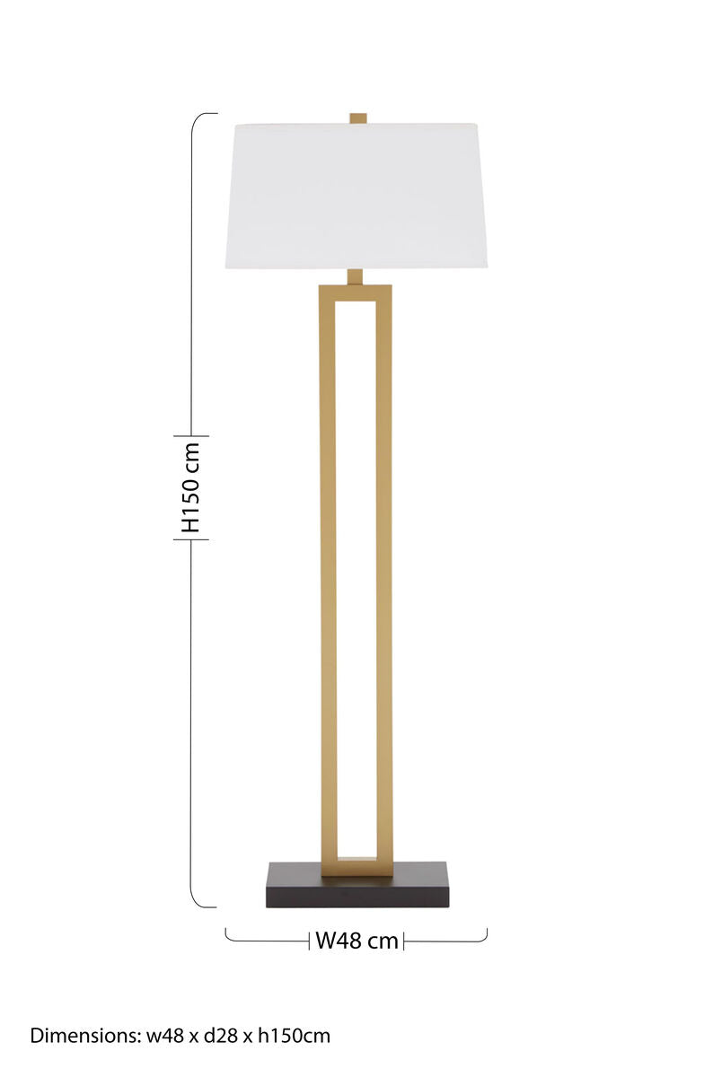 Orsina Leora Floor Lamp – Modern Gold and White Standing Light