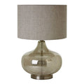 Orsina Luz Grey Fabric Shade Table Lamp – Modern Bedside Lighting
