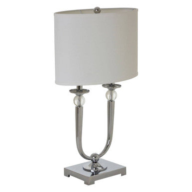 Orsina Lene Chrome Table Lamp – Modern Bedside Lighting for Living Rooms