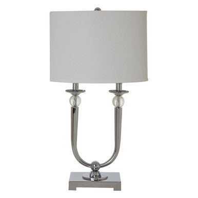 Orsina Lene Chrome Table Lamp – Modern Bedside Lighting for Living Rooms