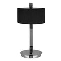 Orsina Leyna Black and Chrome Table Lamp – Modern Bedside Lighting