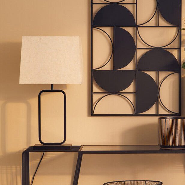 Orsina Lucas Table Lamp – Natural and Black Modern Bedside Lighting