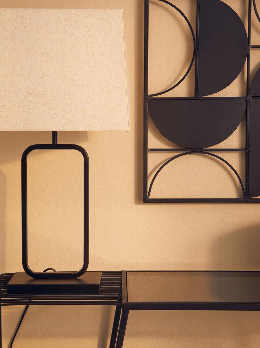 Orsina Lucas Table Lamp – Natural and Black Modern Bedside Lighting