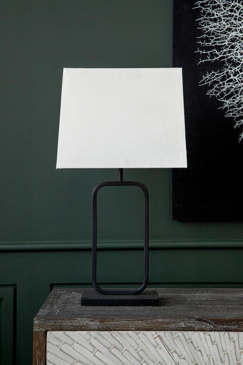 Orsina Lucas Table Lamp – Natural and Black Modern Bedside Lighting